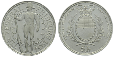 1934 Fribourg - 5 Franken